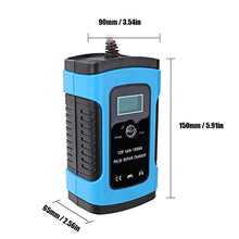 Carica l'immagine nel visualizzatore di Gallery, KKmoon Caricabatteria Auto, 12V 6A Caricabatterie intelligente per Blu