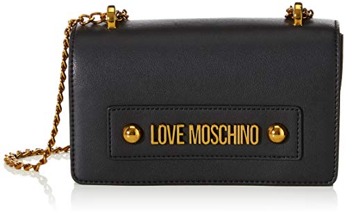 Love Moschino Jc4022pp1a, Borsa a Tracolla Donna, 7x13x27 cm (W x Nero (Nero)