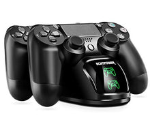 Carica l&#39;immagine nel visualizzatore di Gallery, Ricarica Controller PS4 ,ECHTPower Docking Station e Verde&amp;Rosso LED