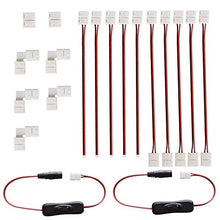 Carica l&#39;immagine nel visualizzatore di Gallery, RUNCCI 3528 2835 8mm 2 Pin Connettori Striscia LED, 5 connettori per jumper,...