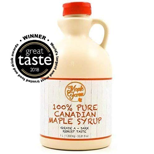 MapleFarm - Puro sciroppo d'acero Canadese Grado A (Dark, Robust taste) - 1 L - Ilgrandebazar