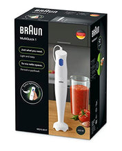 Carica l&#39;immagine nel visualizzatore di Gallery, Braun Frullatore a Immersione MQ10.001PWH + Bicchiere graduato 600ml, Minipimer Leggero, Sistema EasyTwist per cambiare facilmente accessorio, Tecnologia Splash Control niente schizzi