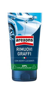 AREXONS RIMUOVI GRAFFI 150 gr Pasta rimuovi graffi, togli graffi auto carrozzeria, speciali microparticelle per attenuare anche i graffi profondi, delicato sulla carrozzeria, con agenti lucidanti
