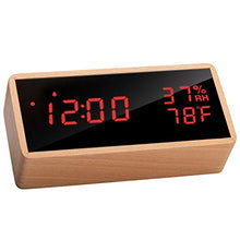 Carica l'immagine nel visualizzatore di Gallery, meross Sveglia Digitale LED Orologio Allarme da Tavolo Marrone Leggero
