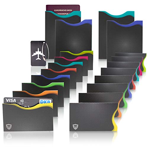 Amazy Protezione RFID e NFC (20 pezzi) incl. Custodia protettiva