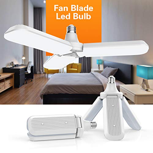 Gezee Fan blade shape LED Lampadine, 45W (4500 Lumen), 6500K Bianco...
