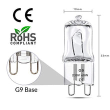 Carica l&#39;immagine nel visualizzatore di Gallery, Vicloon G9 Lampadina Alogena Lampada a Capsula Bianco G9-10