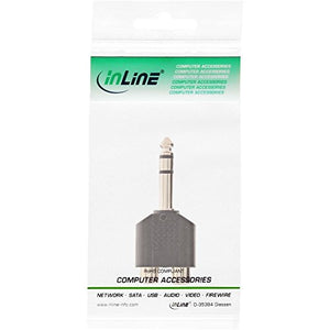 InLine 20262 Adattatore Audio con Spina Jack, Nero 1 pezzo