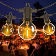 Carica l'immagine nel visualizzatore di Gallery, ZOTOYI LED Catena Luminosa Esterno, 15M Catena Luci Stringa Giardino IP65 Impermeabile con 25+2 G40 Lampadine, Luci da Esterno e Interno per Natale Matrimonio Partito, Bianco Caldo