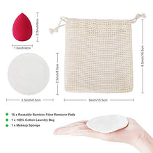 Carica l&#39;immagine nel visualizzatore di Gallery, DAPHOME Dischetti Struccanti Lavabili in Bambù Struccanti...