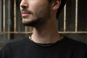 Collana CHRO09 Occhio di tigre scura per uomo e donna - Ilgrandebazar