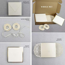 Carica l&#39;immagine nel visualizzatore di Gallery, 50 CARTE CONFEZIONE Crema chiara opaca Partecipazioni matrimonio taglio... - Ilgrandebazar