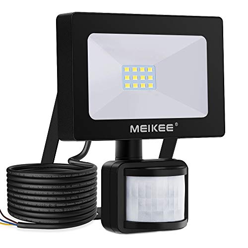 MEIKEE Faretto con Sensore di Movimento 10W, Faro LED Esterno, IP66...