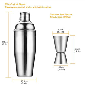 Gomyhom Shaker Cocktail Set, 14 Pezzi Kit Barman Professionale in A 14 Pz