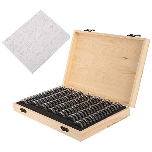 DWDMZ - Scatola in Legno per Collezione di Monete, 100 Pezzi, Contenitore... - Ilgrandebazar
