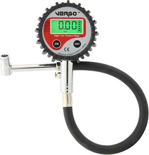 VERGO Manometro Pressione Digitale per Pneumatici Tubo Flessibile Rinforzato...