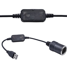 Carica l&#39;immagine nel visualizzatore di Gallery, USB a maschio a 12 V auto presa accendisigari femmina convertitore