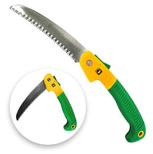 Carica l&#39;immagine nel visualizzatore di Gallery, GRÜNTEK Sega da Potatura Pieghevole 180 mm. a Mano Giallo, Verde - Ilgrandebazar