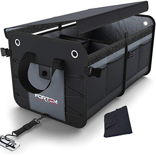 FORTEM Organizer Bagagliaio Auto, Borsa Cofano 2 SCOMPARTI, GRIGIO - Ilgrandebazar