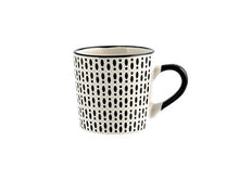 Carica l&#39;immagine nel visualizzatore di Gallery, H&amp;H Vhera Set 6 Tazzine Caffè, Stoneware, Bianco/Nero, 90 ml - Ilgrandebazar