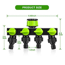 Carica l&#39;immagine nel visualizzatore di Gallery, Tencoz Splitter Tubo da Giardino a 4 Vie, 3/4&quot; Distributore d&#39;Acqua con...