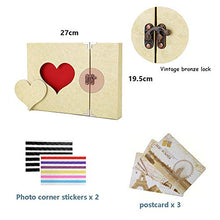 Carica l'immagine nel visualizzatore di Gallery, AIOR Album Fotografico Autoadesivo con Incisione a Forma di Cuore, Fai Beige