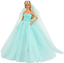 Carica l&#39;immagine nel visualizzatore di Gallery, Miunana Abito Vestito da Sposa Grande Lussuoso Spalle Scoperte + Velo per... - Ilgrandebazar