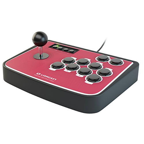 Lioncast Controller Joystick per Combattimento Arcade Rosso - PC, PS2, PS3