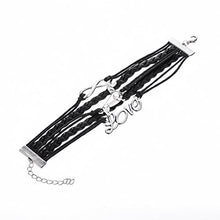 Carica l'immagine nel visualizzatore di Gallery, Skyrim Retro Style Bassotto Cane Ciondolo Infinity Love Multistrato in Pelle...