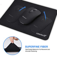Carica l'immagine nel visualizzatore di Gallery, cimetech Tappetino per Mouse Confortevole Superficie Superfine in Fibra black