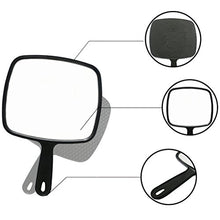 Carica l&#39;immagine nel visualizzatore di Gallery, frcolor Specchio a Mano Professionale di parrucchiere Nero a Mano...