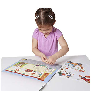 Melissa & Doug-La Mia Città Blocco per attività con Adesivi, Multicolore - Ilgrandebazar