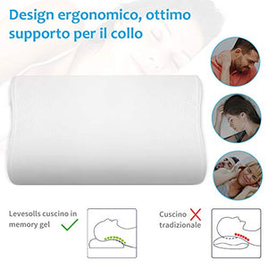 Levesolls Cuscino Cervicale Memory con Altezza Regolabile, Cervicale... - Ilgrandebazar