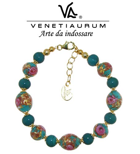 Venetiaurum - Bracciale Da Donna Con Perle In Vetro Di Murano E Argento 925-...