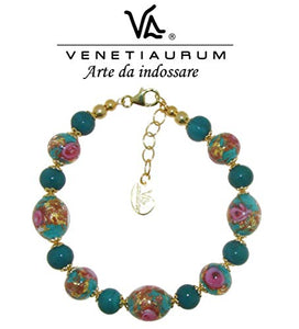 Venetiaurum - Bracciale Da Donna Con Perle In Vetro Di Murano E Argento 925-...