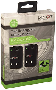 Venom Twin Rechargable Battery Packs - Black (Xbox 360) [Edizione: Regno...