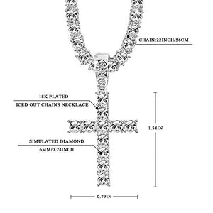 Milacolato Iced out Pendente a Catena per Uomo Placcato in Platino 18K... - Ilgrandebazar
