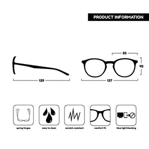 Opulize Potenza ottica +0,00, Fronte Tartarugato Marrone Braccia Blu Scuro - Ilgrandebazar