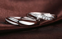 Carica l&#39;immagine nel visualizzatore di Gallery, sassu fine Endless Love Couple Rings Swarovski zirconi Argento 925...