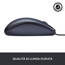 Carica l'immagine nel visualizzatore di Gallery, Logitech B100 Mouse USB Cablato, 3 Pulsanti, Rilevamento Ottico, Nero