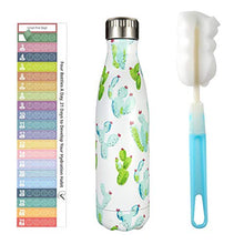 Carica l&#39;immagine nel visualizzatore di Gallery, BEI &amp; HONG Borraccia Termica 500 ml, Bottiglia Acqua Acciaio 500ml, Cactus