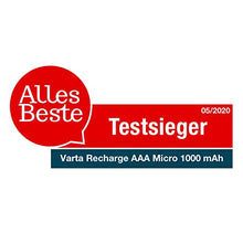 Carica l'immagine nel visualizzatore di Gallery, Varta Batteria Ricaricabile AAA MiniStilo, 1000 mAh, Confezione da 4 1000 mAh