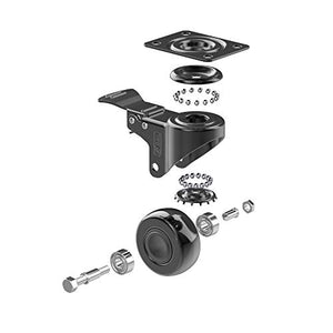 GBL - 4 Ruote Per Carrello 50mm | 200KG per mobili, Girevoli...