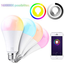 Carica l&#39;immagine nel visualizzatore di Gallery, EXTSUD Lampadina Intelligente 10W E27 RGB Dimmerabile WiFi Smart E27, Bianco - Ilgrandebazar