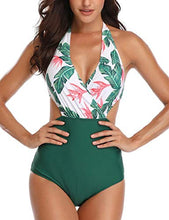 Carica l'immagine nel visualizzatore di Gallery, heekpek Costume da Bagno Intero Donna Vita Alta Bikini Imbottitura Swimsuit...