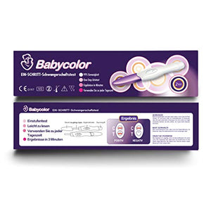 2 x Test di Gravidanza ultrasensibili 10 mIU/ml-Babycolor
