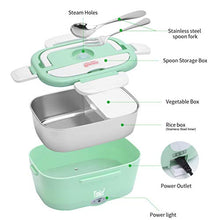 Carica l&#39;immagine nel visualizzatore di Gallery, Timker Scaldavivande Elettrico Portatile,Scaldavivande Verde Chiaro
