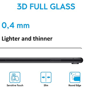 N NEWTOP Pellicola 3D FULL Compatibile con Huawei P20 Lite, GLASS FILM 0.4mm 9H Vetro Temperato Protezione Completa Full Screen Totale Bordi Schermo Display Anti Urto (Nera, 2)