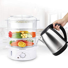 Carica l&#39;immagine nel visualizzatore di Gallery, Aigostar Fitfoodie 30CFO - Vaporiera con Timer, 3 cestini, 800W, BPA Free e... - Ilgrandebazar