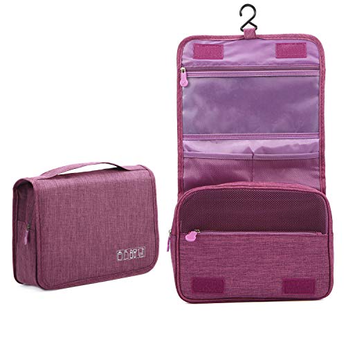 Beauty Case da Viaggio,Appeso Trousse Toilette,Multi-compartimenti Purple